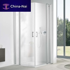 Glass shower enclosure CARIBA®aluminumwith sliding doorcorner