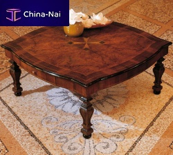 Traditional coffee table 41woodensquarewith drawer