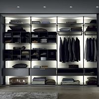 Contemporary walk-in wardrobe CENTRIClacquered woodmattecustom