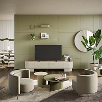 Contemporary TV cabinet ASTERIAwith drawerslacquered MDFmetal