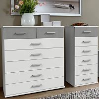 Contemporary chest of drawers CLICK oakrectangular3-drawer