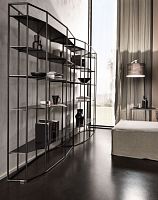 Contemporary shelf DIADEMAbrassironglass