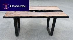 Contemporary dining table BLACKwoodenresinepoxy
