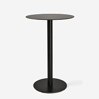Contemporary high bar table SLIMlaminatepowder-coated steel baseround