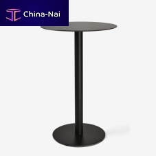 Contemporary high bar table SLIMlaminatepowder-coated steel baseround
