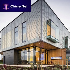 Panel curtain wall aluminum and glasswith integrated insulation