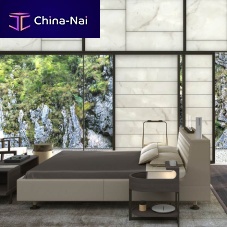 Double bed PALIcontemporaryupholsteredwith upholstered headboard
