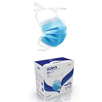 Surgical mask with filter UCHIKOcup shapedbluewhite