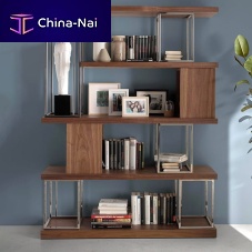 Free-standing bookcase 3220contemporaryfor officewalnut
