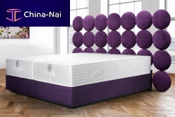 Double bed 1051contemporaryupholsteredwith upholstered headboard
