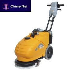 Walk-behind scrubber-dryer babybattery-powered