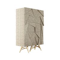 Contemporary bar cabinet ROSALIA CABINETwoodenpolished brassgray