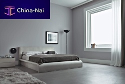Double bed BLOOMcontemporaryupholsteredwith upholstered headboard