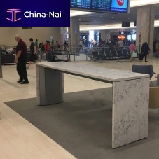 Contemporary high bar table POWERstonestone baserectangular