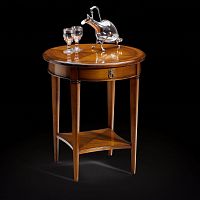 Traditional side table CVF035cherrywoodroundwith drawer