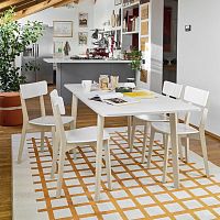 Contemporary table DINElacquered woodmelaminewooden base