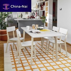 Contemporary table DINElacquered woodmelaminewooden base