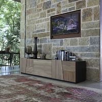 Contemporary TV cabinet ZERO.16solid woodiron