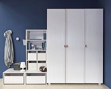 Contemporary wardrobe solid woodbeechwith swing doors