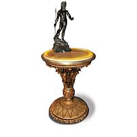 Classic side table T454marblemaple baseround