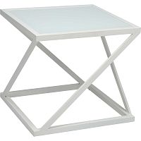 Contemporary side table JACKIE glassaluminiumaluminum base