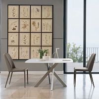Contemporary table T25 GIOTTOmetalmetal basesquare
