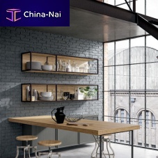 Wall-mounted shelf ETICAcontemporarywoodenfor kitchens