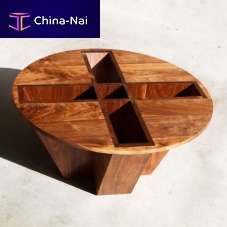 Original design coffee table VENUSglassoakwalnut