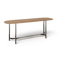 Contemporary side table Borromeometalwoodenmetal base