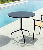 Contemporary table CICALAteakstainless steelgranite