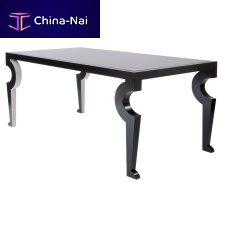 Contemporary dining table SPHINXlacquered glassbeech baserectangular