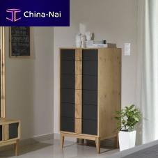 Contemporary chiffonier KOREYlacquered woodsolid woodblack