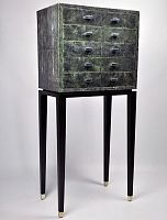 Contemporary chiffonier BONNY 5TshagreenMacassar ebony