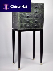 Contemporary chiffonier BONNY 5TshagreenMacassar ebony