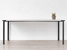 Contemporary table BOW TIEashsteel baserectangular
