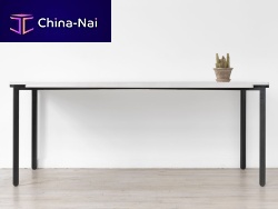 Contemporary table BOW TIEashsteel baserectangular