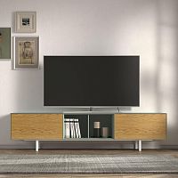 Contemporary TV cabinet Freestylelowboardwith storagelacquered wood