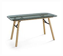 Contemporary desk SUITEashglass4-legged