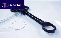 Intestinal polyp extraction endoscopic basket straight