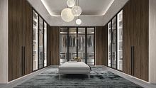 Contemporary walk-in wardrobe Cosmo by EOS. 083woodenwith sliding doorwith hinged door