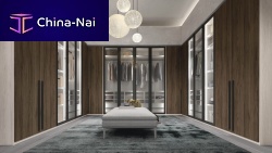 Contemporary walk-in wardrobe Cosmo by EOS. 083woodenwith sliding doorwith hinged door