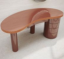 Free-standing desk MEDEAcontemporaryglossy lacquered woodmatte lacquered wood