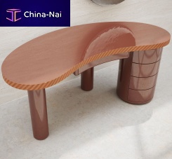 Free-standing desk MEDEAcontemporaryglossy lacquered woodmatte lacquered wood