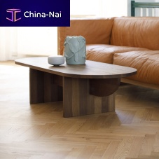 Contemporary coffee table Keel oakoak baseoval