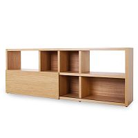 Low shelf HARRYcontemporaryoakwalnut