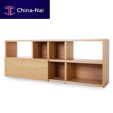 Low shelf HARRYcontemporaryoakwalnut