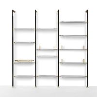 Wall-mounted shelf Albacontemporaryanodized aluminumblack