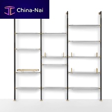 Wall-mounted shelf Albacontemporaryanodized aluminumblack