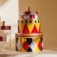 Stainless steel storage box CIRCUSwith lid
