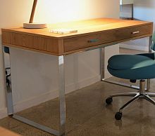 Contemporary desk YORK oakwengesled base
